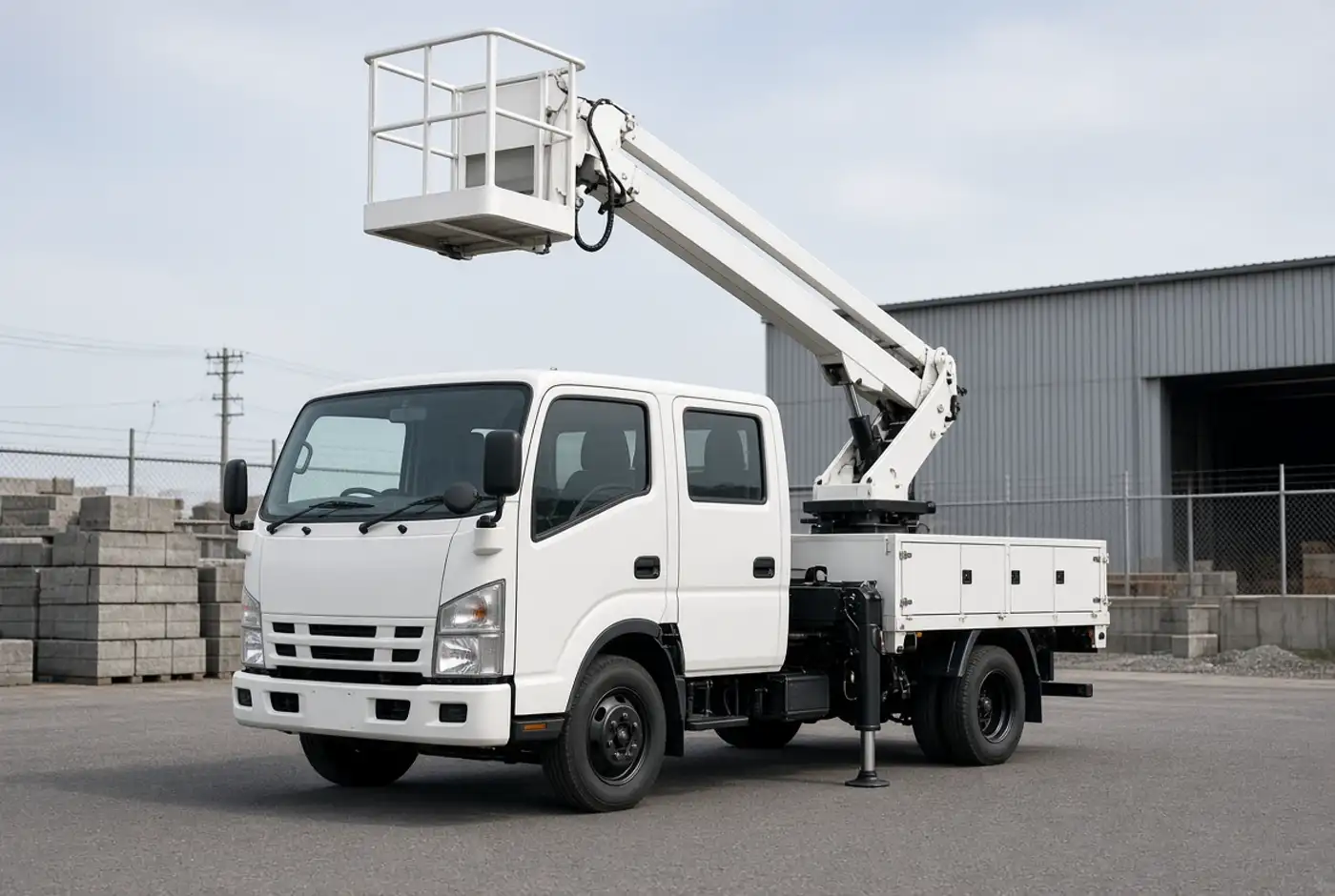 Double Row Cabin 22m~50m Lifting Straight Arm Aerial Work Platform and Bucket Truck for Sale