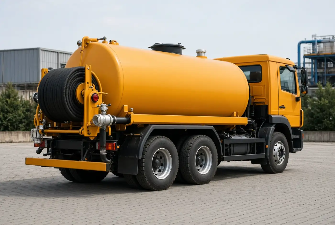 Factory Price 5000L Vacuum Tank 4x2 Diesel Small Suction Depth 8m System Sewage Suction Truck